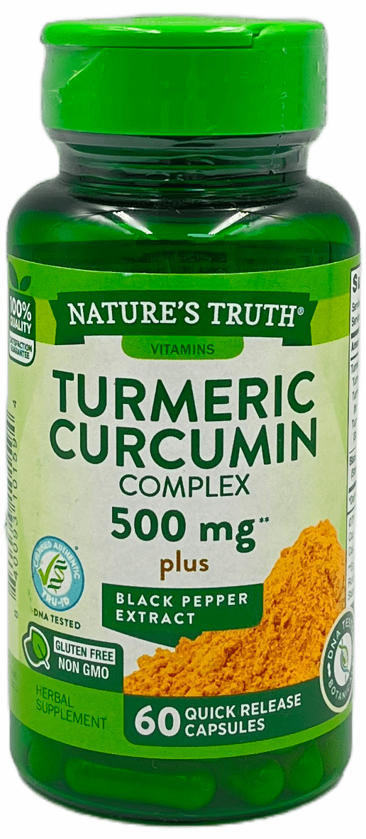 Nature’s Truth Turmeric Curcumin Complex 500mg Plus Black Pepper Extract Capsules – 60 Ct